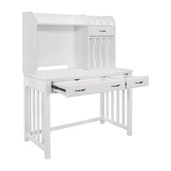 Blanche White Desk with Hutch - Ornate Home