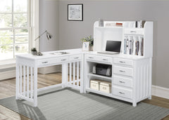Blanche White Desk with Hutch - Ornate Home