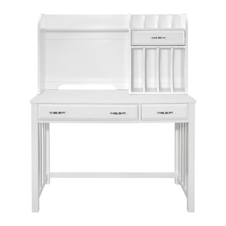 Blanche White Desk with Hutch - Ornate Home
