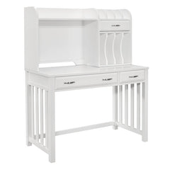 Blanche White Desk with Hutch - Ornate Home