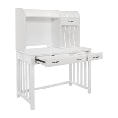 Blanche White Desk with Hutch - Ornate Home