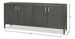 Blanco Grey 4 Door Buffet - Ornate Home