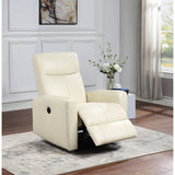Blane Beige Leather Power Motion Recliner - Ornate Home