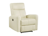 Blane Beige Leather Power Motion Recliner - Ornate Home
