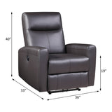 Blane Brown Leather Power Motion Recliner - Ornate Home