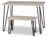 Blariden Brown/Black Desk w/ Bench - Ornate Home