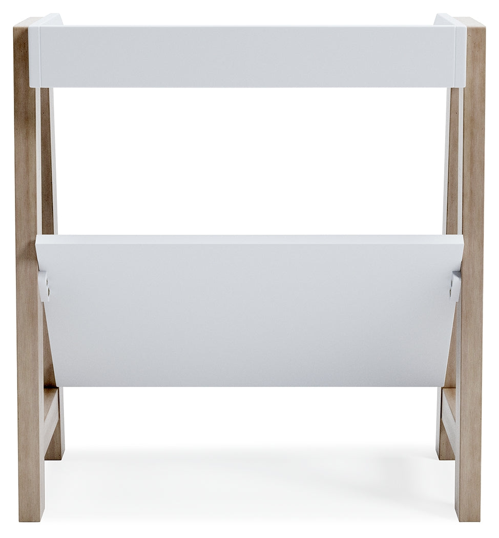 Blariden White/Tan Small Bookcase (Online Special Price) - Ornate Home