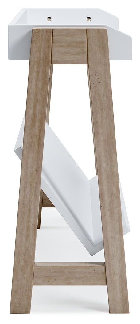Blariden White/Tan Small Bookcase (Online Special Price) - Ornate Home