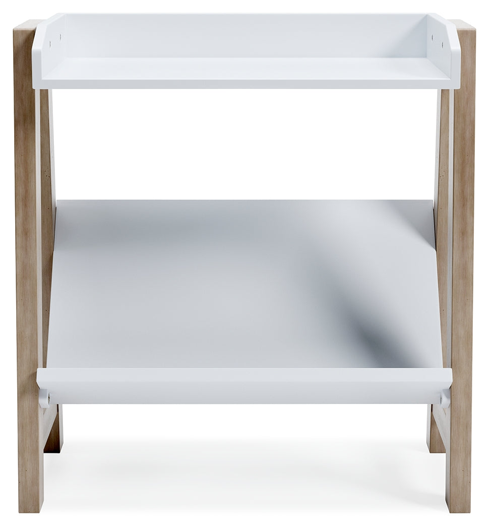 Blariden White/Tan Small Bookcase (Online Special Price) - Ornate Home