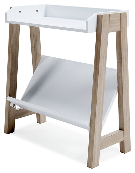 Blariden White/Tan Small Bookcase - Ornate Home