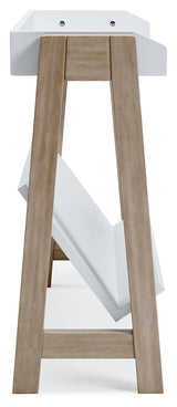 Blariden White/Tan Small Bookcase - Ornate Home