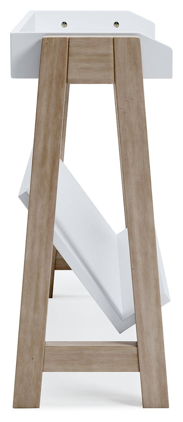 Blariden White/Tan Small Bookcase - Ornate Home