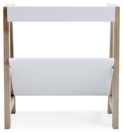Blariden White/Tan Small Bookcase - Ornate Home