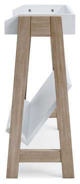 Blariden White/Tan Small Bookcase - Ornate Home