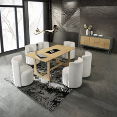 Blayde Light Gray & Natural Server - Ornate Home