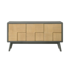 Blayde Light Gray & Natural Server - Ornate Home