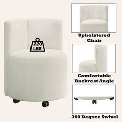 Blayde White Side Chair W/Swivel (Set of 2) - Ornate Home