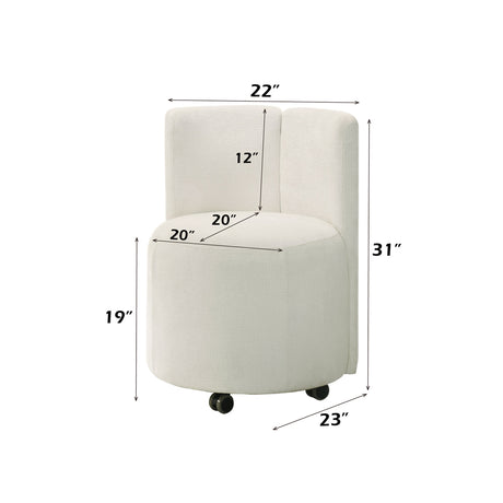 Blayde White Side Chair W/Swivel (Set of 2) - Ornate Home