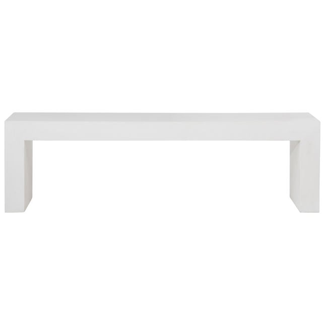 Blazer Natural White Outdoor Bench - Ornate Home