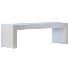 Blazer Natural White Outdoor Bench - Ornate Home