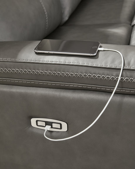 Bleckley Anchor 5-Piece Power Reclining Sectional - Ornate Home