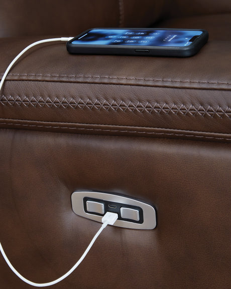 Bleckley Espresso 5-Piece Power Reclining Sectional - Ornate Home