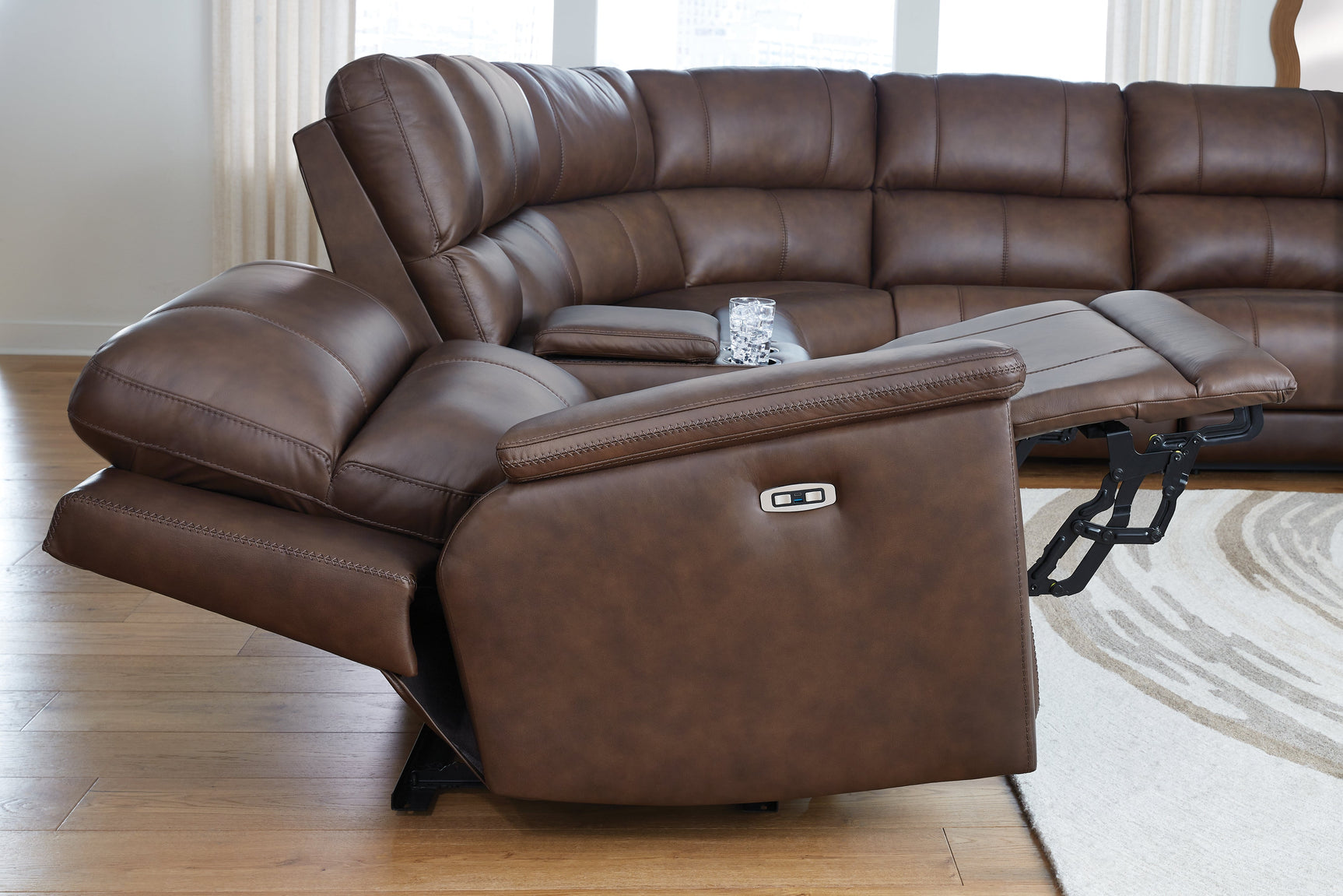 Bleckley Espresso 6-Piece Power Reclining Sectional (Online Special Price) - Ornate Home