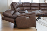 Bleckley Espresso 6-Piece Power Reclining Sectional - Ornate Home