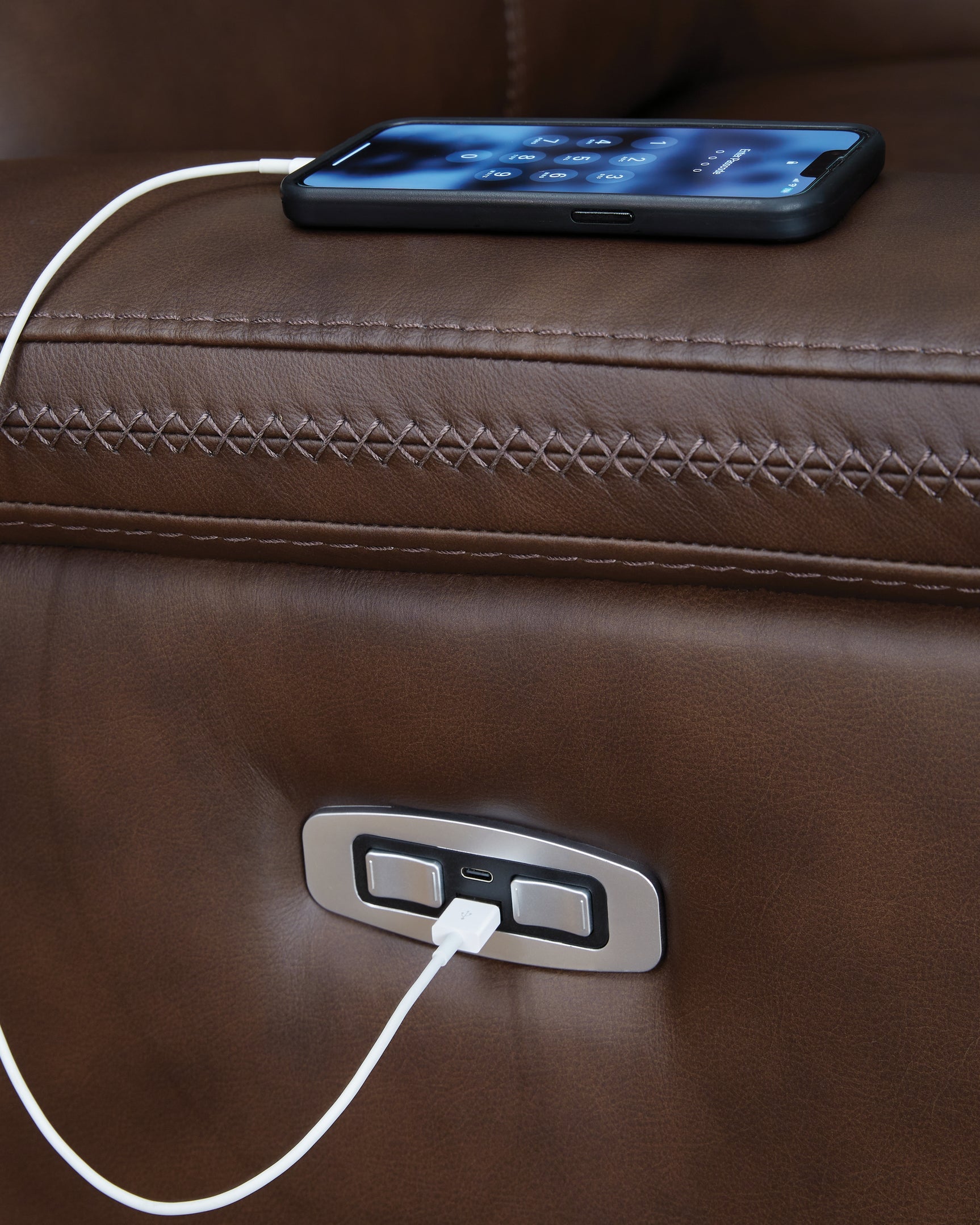 Bleckley Espresso 6-Piece Power Reclining Sectional - Ornate Home