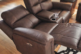 Bleckley Espresso PWR REC Loveseat/CON/ADJ HDRST - Ornate Home
