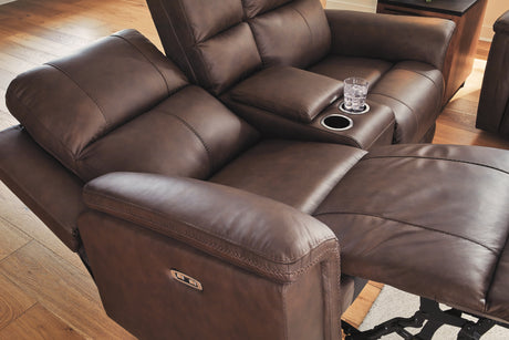 Bleckley Espresso PWR REC Loveseat/CON/ADJ HDRST - Ornate Home