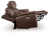 Bleckley Espresso PWR REC Loveseat/CON/ADJ HDRST - Ornate Home
