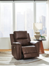 Bleckley Espresso PWR Recliner/ADJ Headrest - Ornate Home