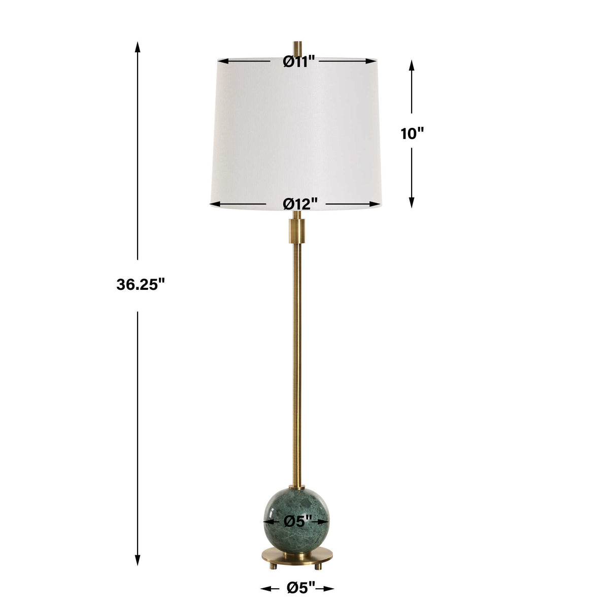 Bledel Brass Buffet Lamp - Ornate Home