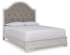 Blendon Rustic Brown Queen Upholstered Panel Bed - Ornate Home
