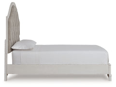 Blendon Rustic Brown Queen Upholstered Panel Bed - Ornate Home