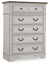Blendon Two-tone Five Drawer Chest - Ornate Home