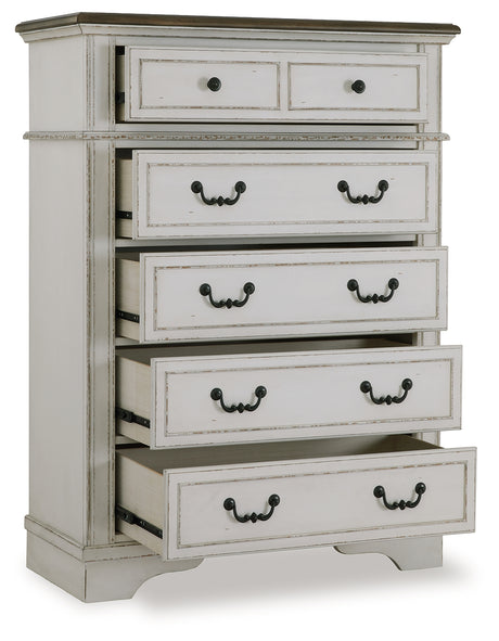 Blendon Two-tone Five Drawer Chest - Ornate Home