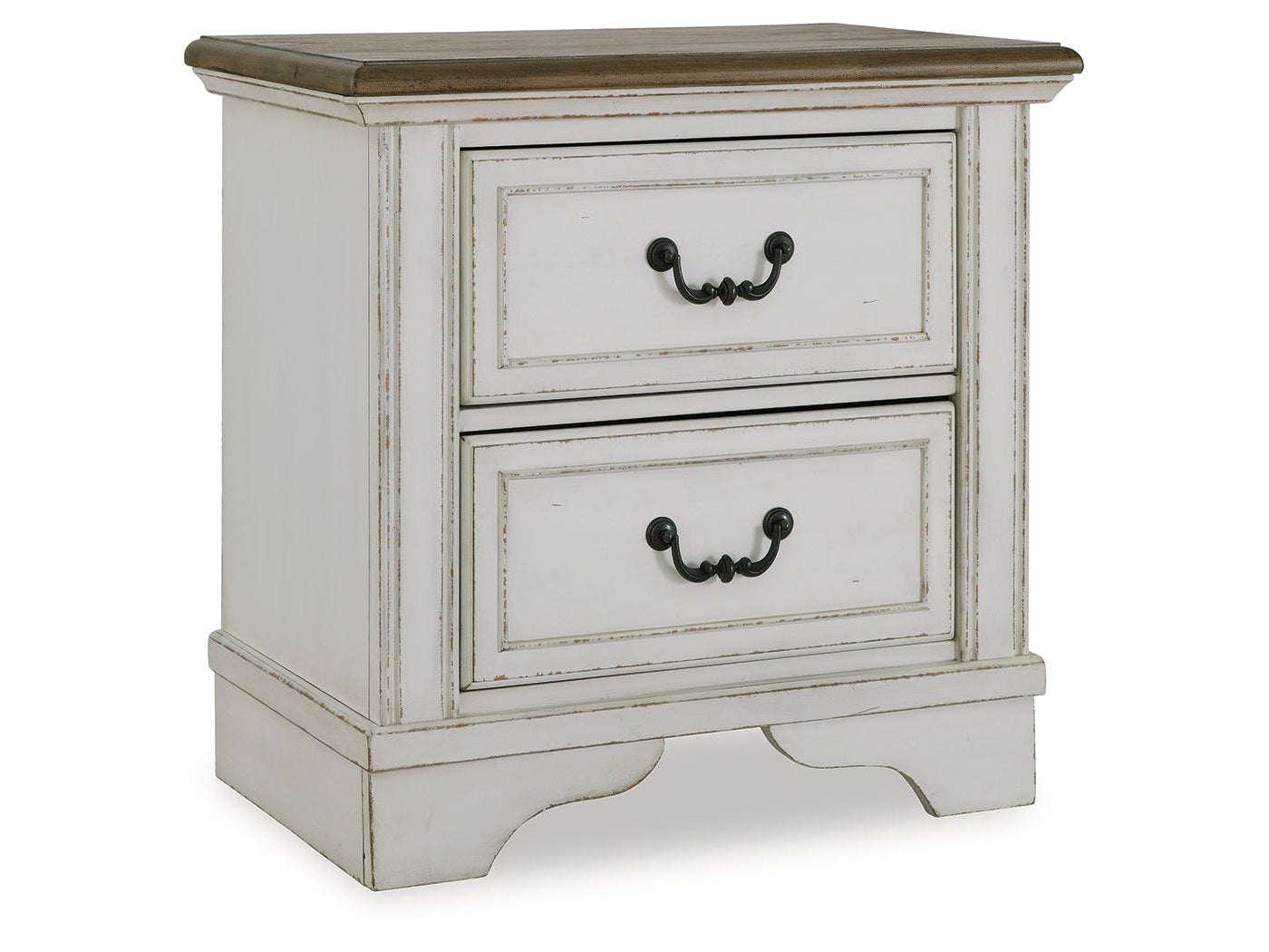 Blendon Two-tone Two Drawer Nightstand - Ornate Home