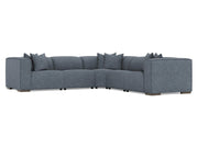 Bliss Blue 5-Piece Fabric Power Motion Sectional - Ornate Home