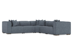 Bliss Blue 5-Piece Fabric Power Motion Sectional - Ornate Home