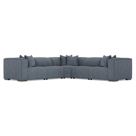 Bliss Blue 5-Piece Fabric Power Motion Sectional - Ornate Home