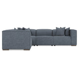 Bliss Blue 5-Piece Fabric Power Motion Sectional - Ornate Home