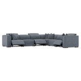 Bliss Blue 6-Piece Fabric Power Motion Sectional - Ornate Home
