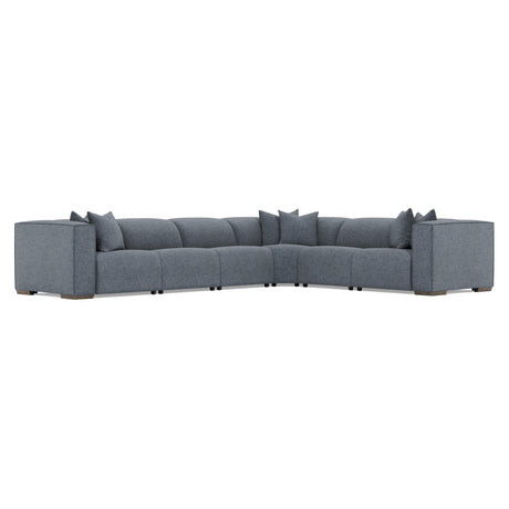 Bliss Blue 6-Piece Fabric Power Motion Sectional - Ornate Home
