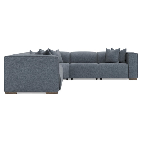 Bliss Blue 6-Piece Fabric Power Motion Sectional - Ornate Home