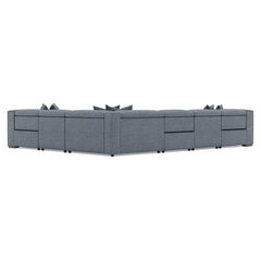Bliss Blue 6-Piece Fabric Power Motion Sectional - Ornate Home