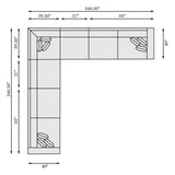 Bliss Ivory Sectional - Ornate Home
