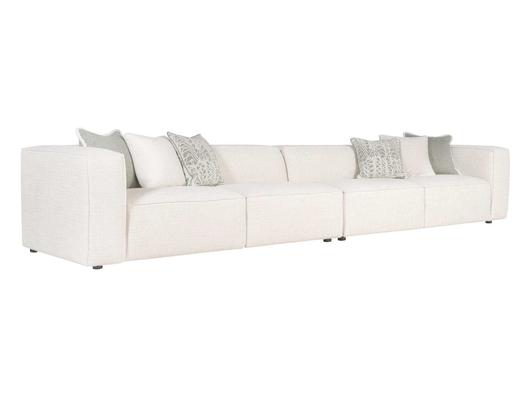 Bliss White/Cream 2-Piece Fabric Sectional - Ornate Home