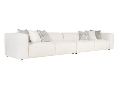 Bliss White/Cream 2-Piece Fabric Sectional - Ornate Home